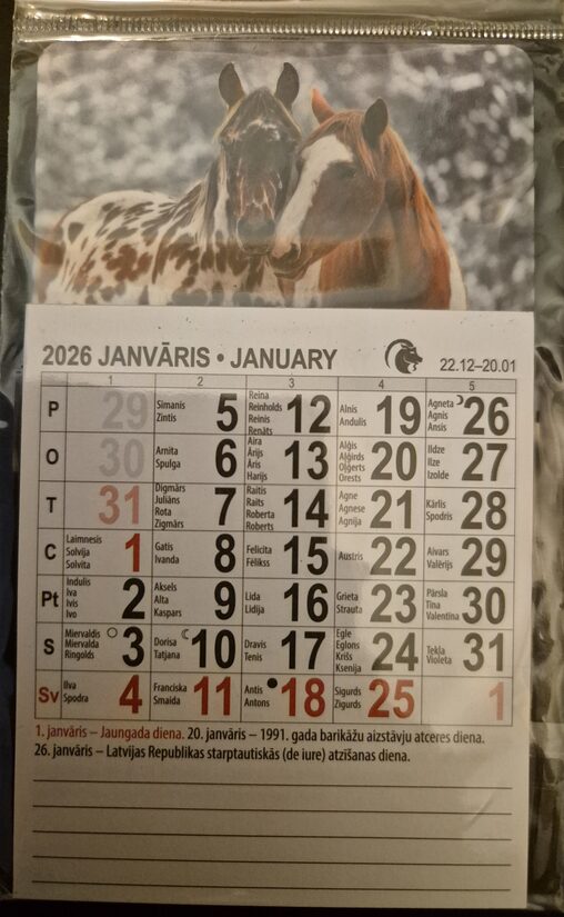 Календарь-магнит 2026. Символ года. Вид 4