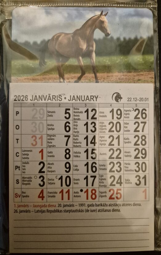 Календарь-магнит 2026. Символ года. Вид 3