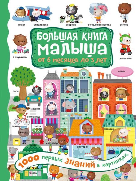 1000 первых знаний в картинках. Большая книга малыша от 6 месяцев до 3 лет