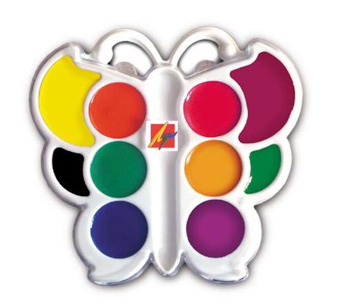 Акварель Бабочка, 10 цветов